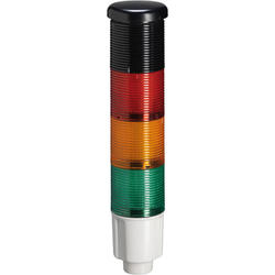 LOVATO Electric 8LT4K05BG Maják 45 mm, zelená + oranžová + červená + zvukový modul (přerušovaný/stálý tón), 24 V DC
