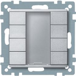Schneider Electric MTN627860 KNX tlač. panel 4-násobný plus, Aluminium, System M