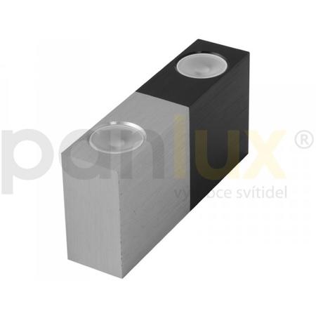 Panlux V2/BT VARIO DUO dekorativní LED svítidlo, černo-stříbrná (aluminium) - teplá bílá