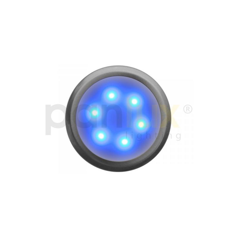 Panlux D3/NM DEKORA 3 dekorativní LED svítidlo, nerez - modrá
