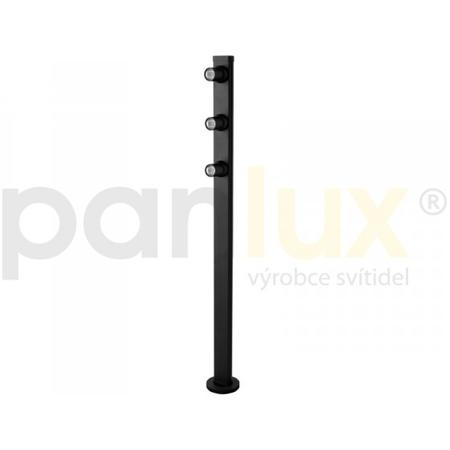 Panlux P2/CBT PICCO TRIO černý (aluminium) - teplá bílá