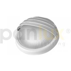 Panlux RDLG-M-60/B LUNA GRILL MAT přisazené stropní a nástěnné kruhové svítidlo 75W, bílá