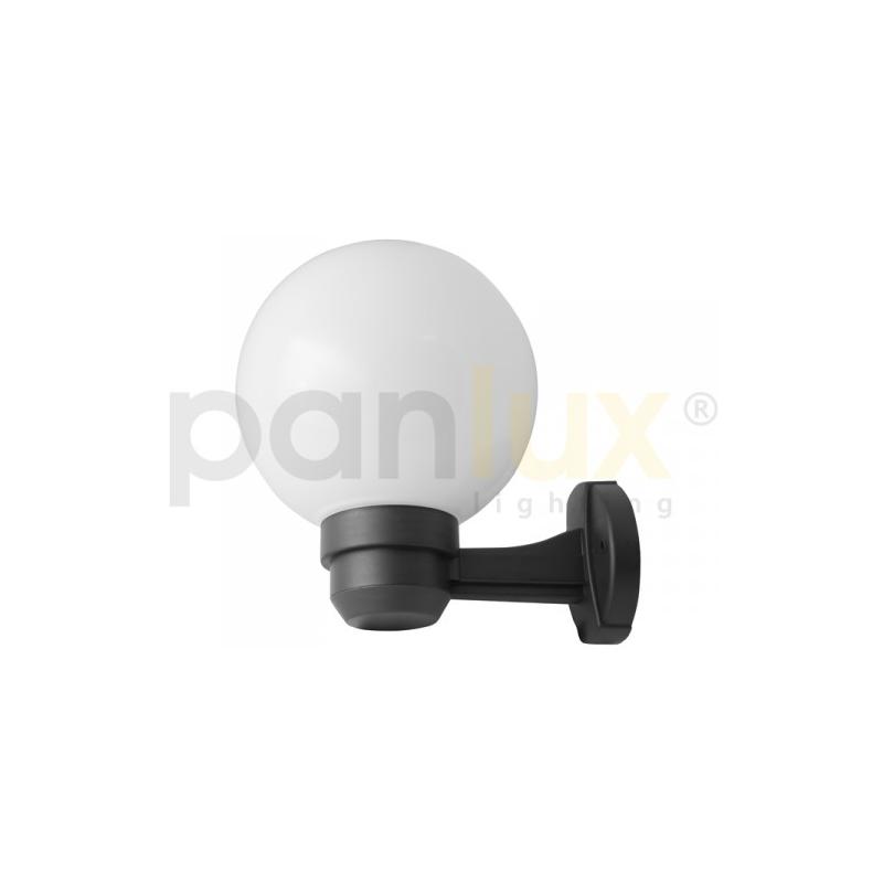 Panlux ZPK-N-20/C PARK N zahradní nástěnné svítidlo na zeď, černá - prizm. kouřová
