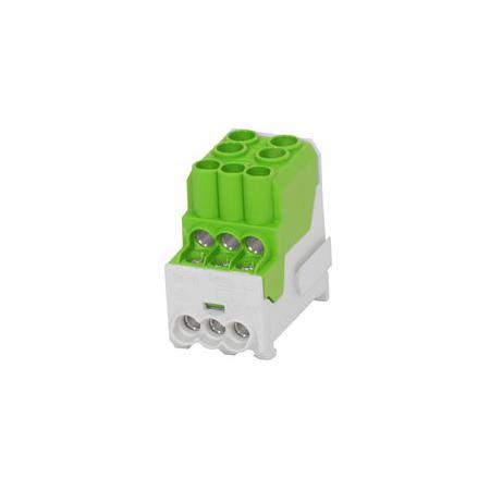 Eleman 1003204 Blok pro rozdělení fází UVB 100 PE, 1pól., 101A, AL/CU, 1000V, zelený, na DIN
