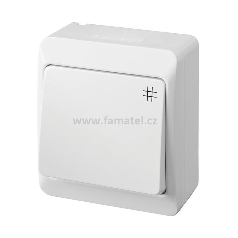 Famatel 5338-02 GALATEA IP44 Přepínač křížový č.7 (bílá)