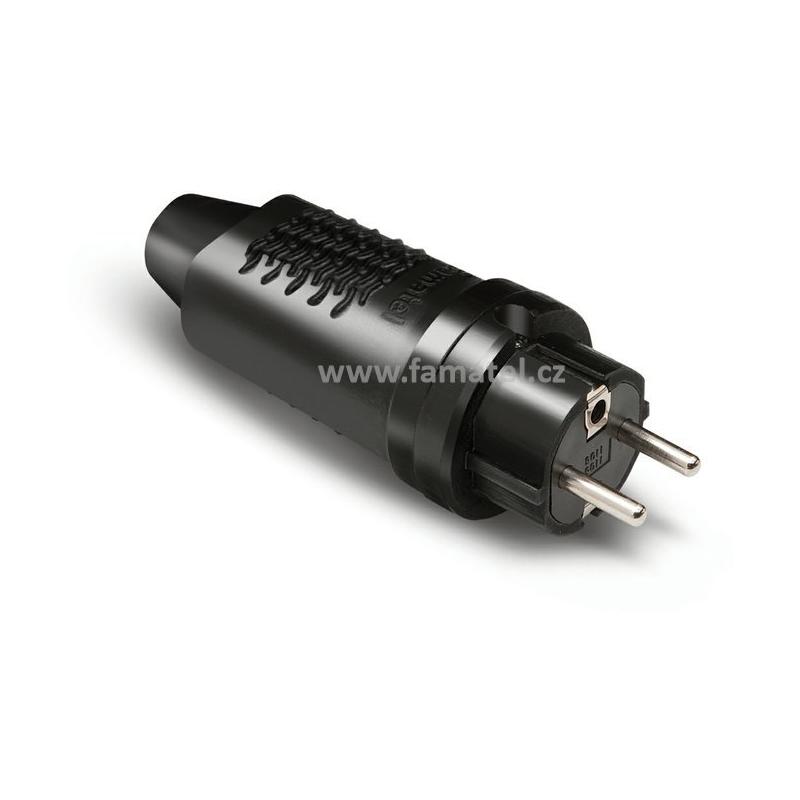 Famatel 1107 Vidlice IP44/230V/16A - domovní, gumová, černá, robustní