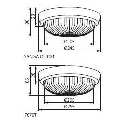 Kanlux 08050 SANGA DL-100    Přisazené svítidlo z vyšším krytím