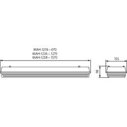 Kanlux 18525 MAH PLUS-258-ABS/PC  - Zářivkové svítidlo prachotěsné