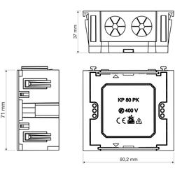Kopos KP 80 PK_HB Přístrojová krabice pro kanál PK 110X65 D a PK 130X65 D