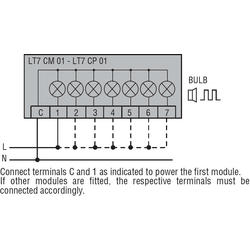 LOVATO Electric 8LT7GLB4 signální sloup, blikací modul, Červená, 24VAC/DC