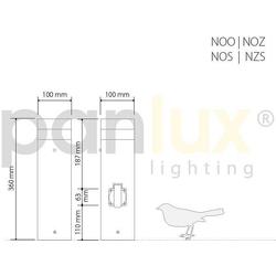 Panlux NZS-E14 GARD 36 zahradní svítidlo se zásuvkou a senzorem