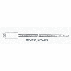 WAPRO WT-MP-110MC pásky s popisovacím štítkem, 110 x 2,5 mm, štítek 25 x 8 mm za zámkem, nylon 66, přírodní
