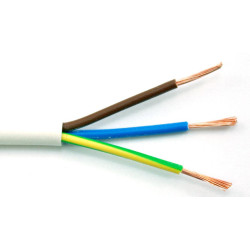 Kabel H03VV-F 3x0,5 CYLY, bílý