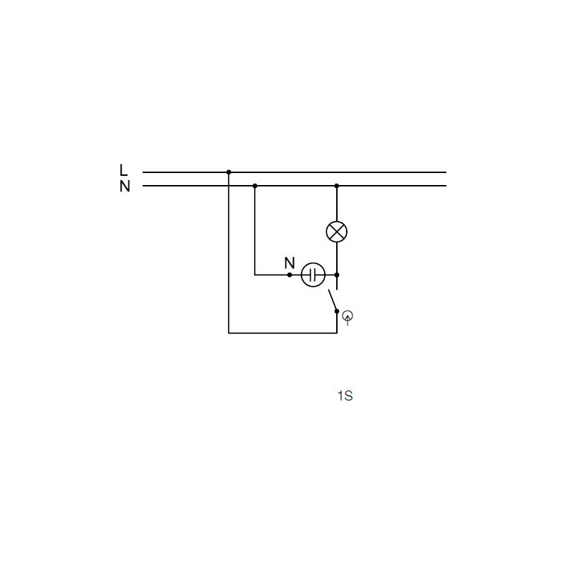 Vypínač řazení 1S, 1So (se svorkou N), kolébkový bezšroubový ABB 3559-A21345