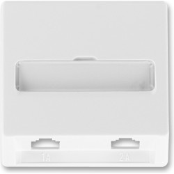 Kryt zásuvky telefonní dvojnásobné ABB Classic 5013C-A00215 B1 jasně bílá