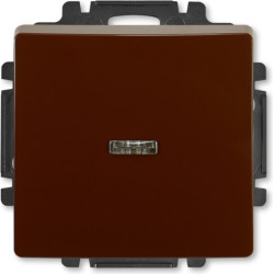 Vypínač kolébkový s krytem, řazení 2S ABB Swing 3557G-A02342 H1 hnědá