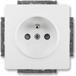 Zásuvka jednonásobná, s clonkami ABB Swing L 5518G-A02359 B1 jasně bílá