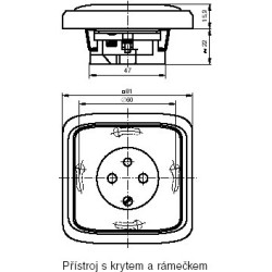 Zásuvka jednonásobná šroubová, s clonkami ABB Tango 5518A-A2359 S šedá