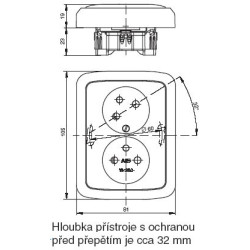 Zásuvka s ochranou před přepětím, dvojnásobná bezšroubová, s optickou ABB Tango 5593A-C02357 R2 vřesová červená