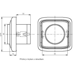 Kryt stmívače s otočným ovladačem ABB Tango 3294A-A123 S2 kouřová šedá
