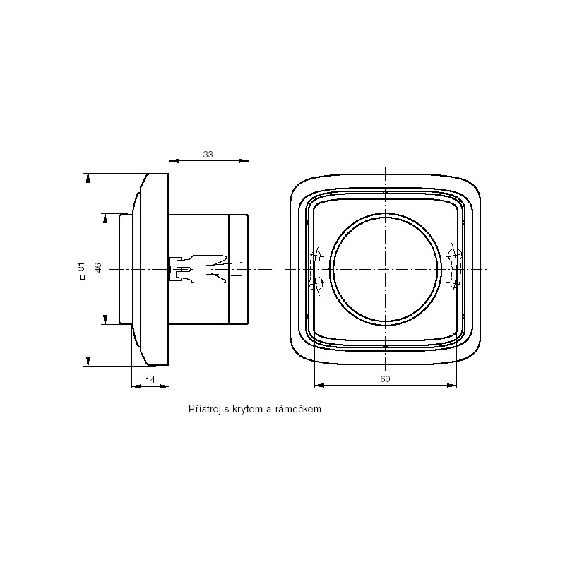 Kryt stmívače s otočným ovladačem ABB Tango 3294A-A123 R2 vřesová červená