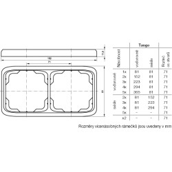 Rámeček vodorovný pětinásobný ABB Tango 3901A-B50 R2 vřesová červená