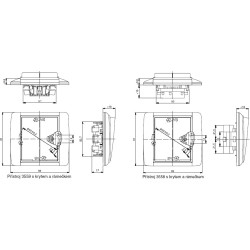 Kryt vypínače žaluziového kolébkového ABB Element 3558E-A00662 04 bílá / ledová šedá