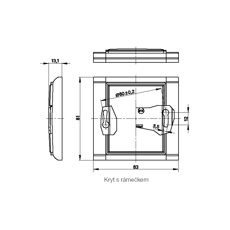 Kryt zaslepovací ABB Time, Element 3902E-A00001 01 bílá / ledová bílá