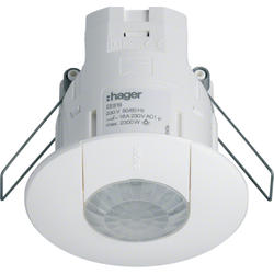Hager EE816 Detektor přítomnosti,  stropní 360° zapuštěná mont., s výstupem DALI/DSI,  bílá