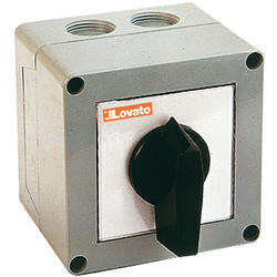 LOVATO Electric 7GN4011P vačkový spínač GN: 40A/3P, reverzační přepínač 1-0-2, úhel 60°, v krytu