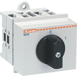 LOVATO Electric GX1675O48 vačkový spínač GX: 16A/4P, přepínač 1-0-2 s nulovou polohou, úhel 60°, provedení na lištu DIN35mm