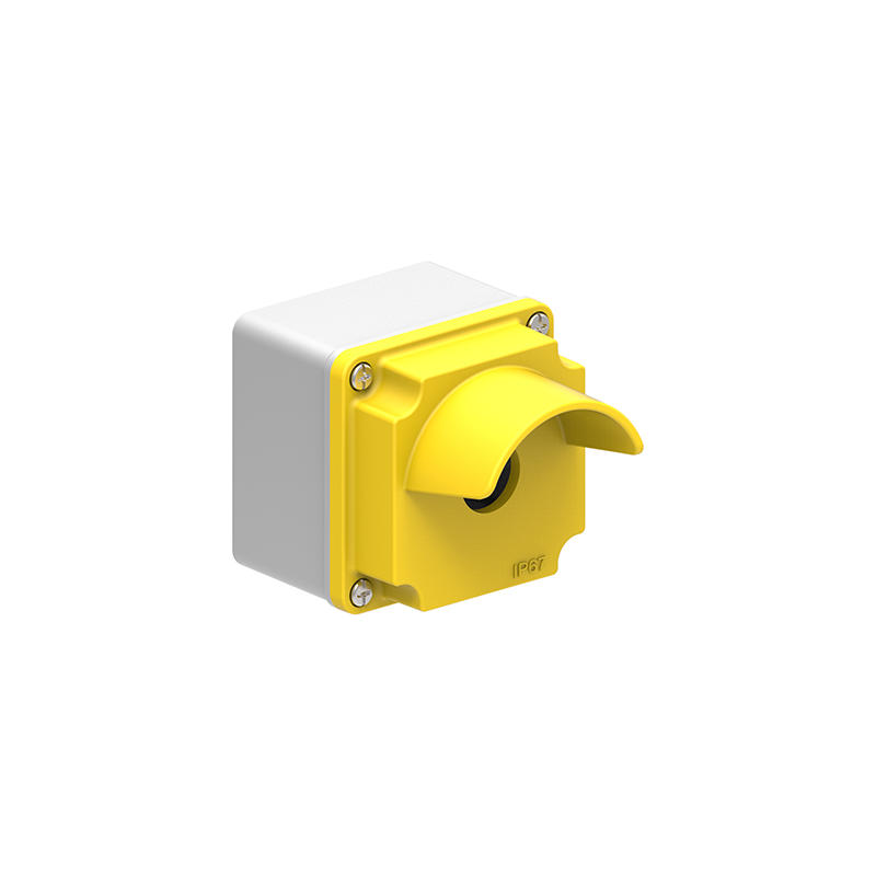 LOVATO Electric LPZM1A5P prázdný kovový kryt ovládací skříně pro 1 ovladač, žluto/šedé provedení