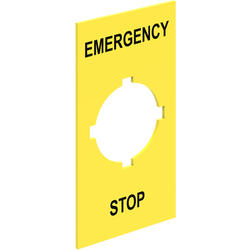 LOVATO Electric LPXAU110 štítek EMERGENCY/STOP