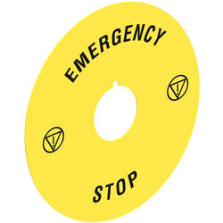LOVATO Electric LPXAU113 štítek EMERGENCY/STOP