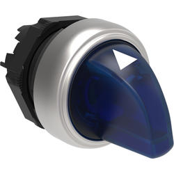 LOVATO Electric LPCSL1306 Plastový otočný ovladač prosvětlovací 1-0-2 modrá