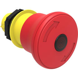 LOVATO Electric LPCBL6644 Plastová hlavice prosvětlovací s hřibovým knoflíkem 40mm červená
