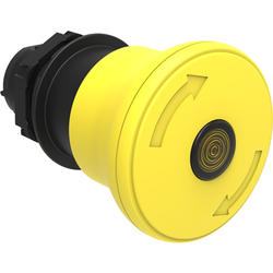 LOVATO Electric LPCBL6645 Plastová hlavice prosvětlovací s hřibovým knoflíkem 40mm žlutá
