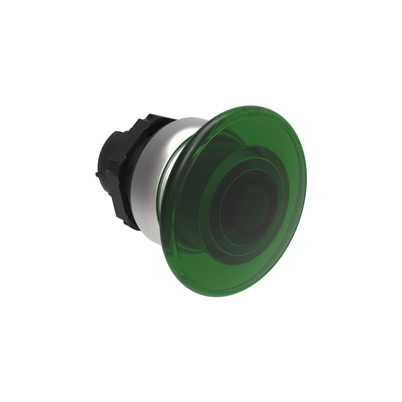 LOVATO Electric LPCBL6143 Plastová hlavice prosvětlovací s hřibovým knoflíkem 40mm zelená