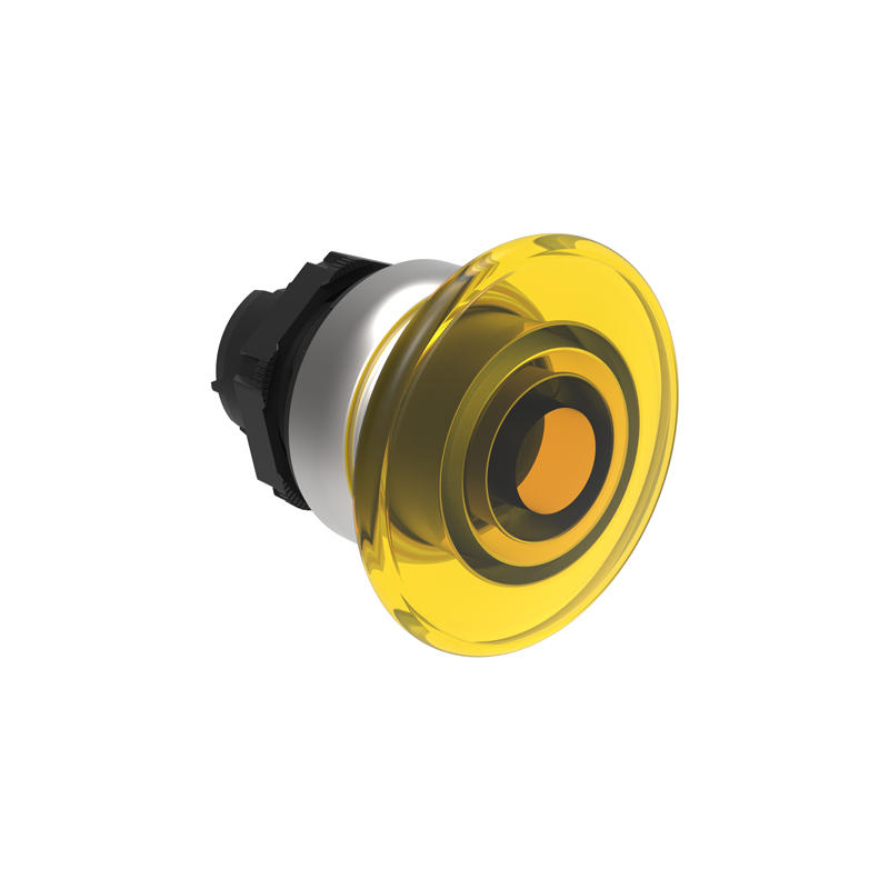 LOVATO Electric LPCBL6145 Plastová hlavice prosvětlovací s hřibovým knoflíkem 40mm žlutá