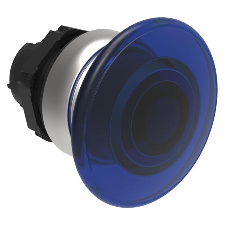 LOVATO Electric LPCBL6146 Plastová hlavice prosvětlovací s hřibovým knoflíkem 40mm modrá