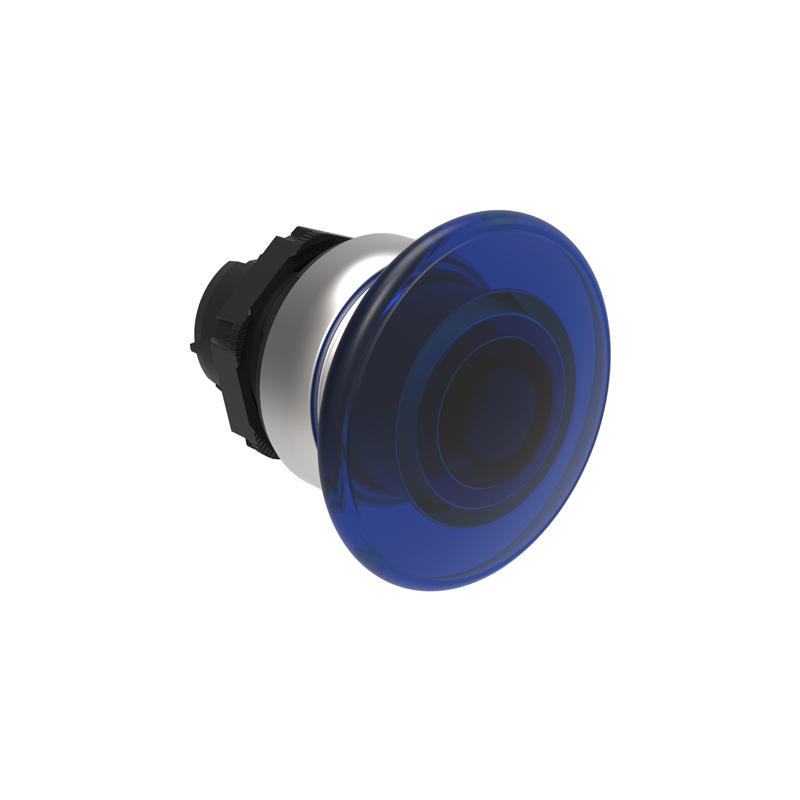 LOVATO Electric LPCBL6146 Plastová hlavice prosvětlovací s hřibovým knoflíkem 40mm modrá