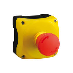 LOVATO Electric LPZP1B502 kompletní ovládací skříň, E-stop/tlačítko LPCB6344, žlutý kryt