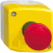 XALK osazená ovládací skříňka žlutý kryt