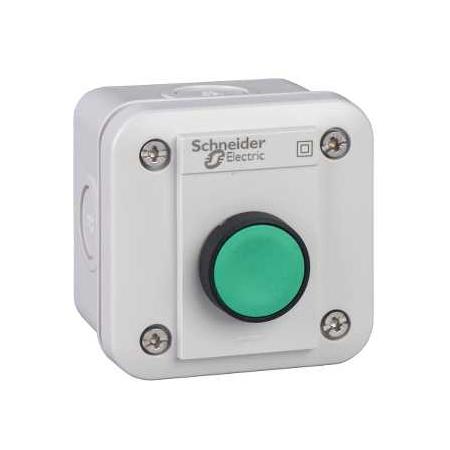 Schneider Electric XALE1011 Ovládací skříňka jednotlačítková, 1 Z, zelená