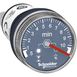 Schneider Electric XB5DTGM4 Časovač, montáž na panel, zpožděné sepnutí, 0,5 min až 10 min, 100…240 V AC/DC