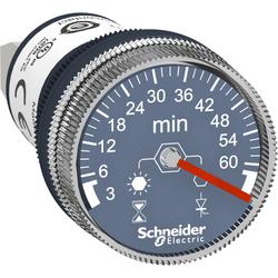 Schneider Electric XB5DTGM5 Časovač, montáž na panel, zpožděné sepnutí, 3 min až 60 min, 100…240 V AC/DC