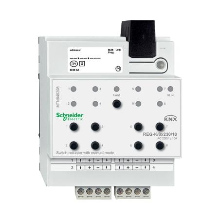Schneider Electric MTN649208 KNX spínací akční člen REG-K/8x230/10+manuální režim