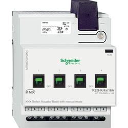 Schneider Electric MTN6700-0004 KNX Spínací akční člen Basic REG-K/4/16 A s manuálním ovládáním