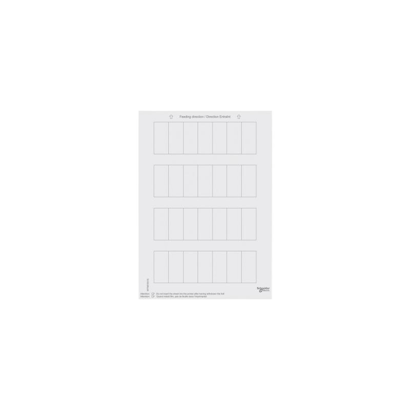 Schneider Electric MTN618319 Archy štítků pro tlačítkové panely, Bílá, System M