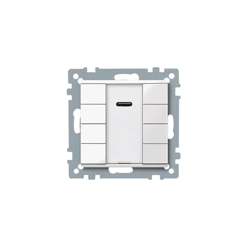 Schneider Electric MTN617519 KNX tlač. panel 4-násobný plus + IČ přijímač, Polar, System M